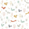 Papier peint Ecureuils dans la forêt - Lilipinso