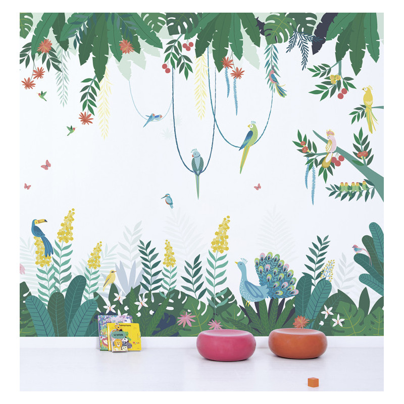 Papier peint décor mural Ambiance tropicale XL - Lilipinso