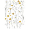 Planche de stickers Boutons d'or et fleurs de camomille - Lilipinso