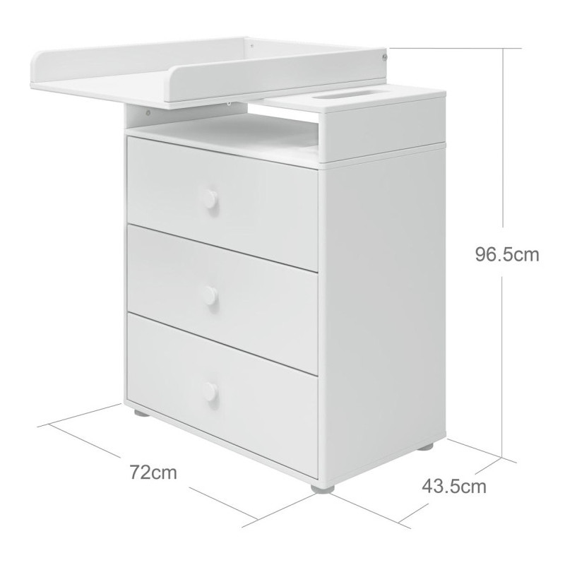 Table à langer 3 tiroirs Roomie - Flexa