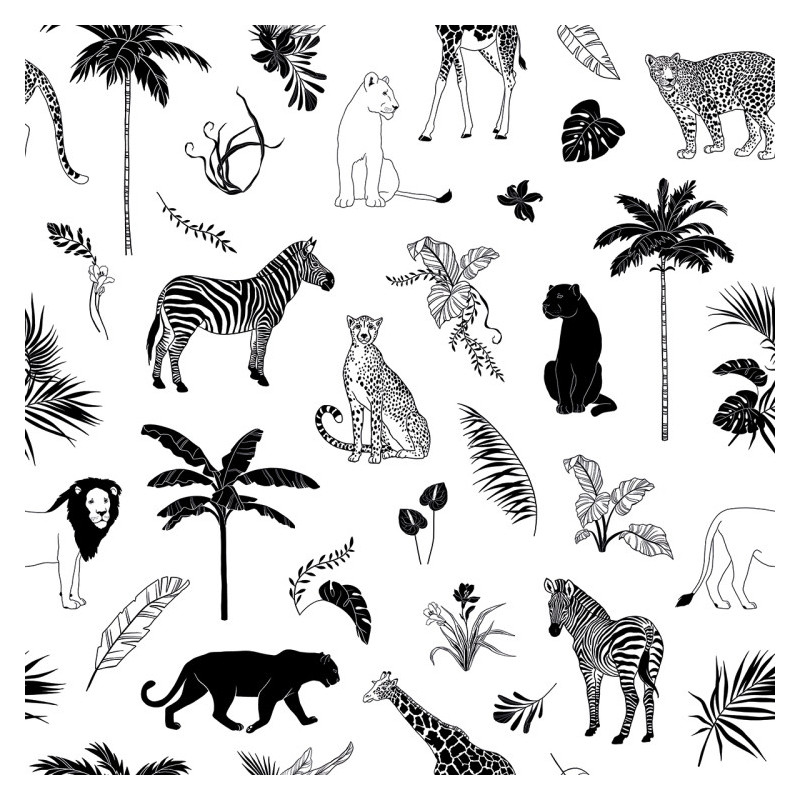 Papier peint Animals Mix - Lilipinso
