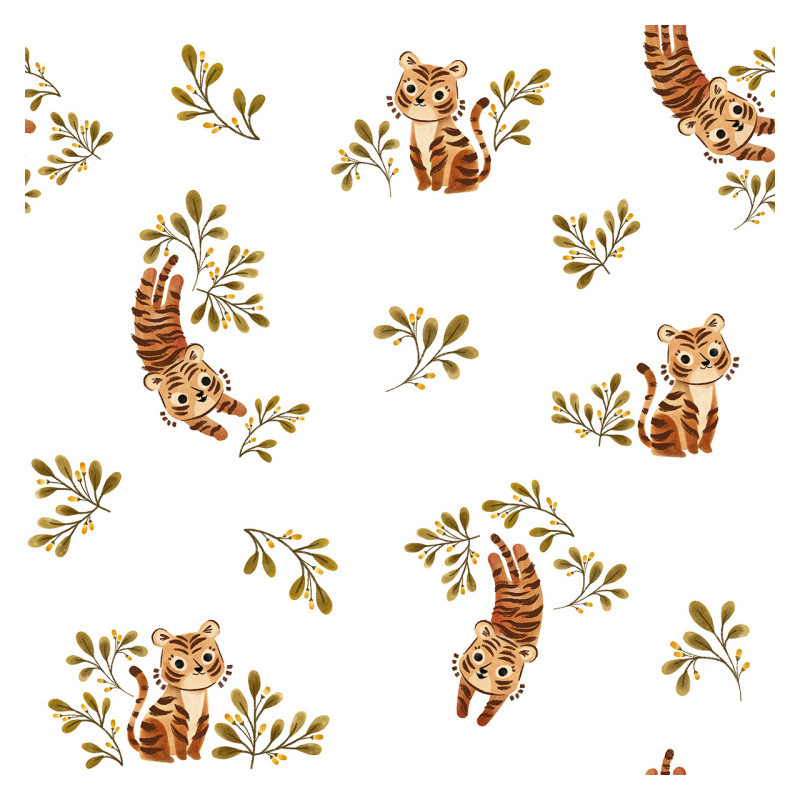 Papier peint Cute Tiger - Lilipinso