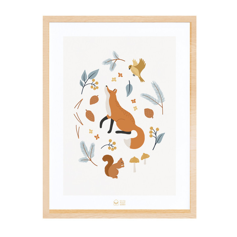 Affiche encadrée Fox of the Woods - Lilipinso