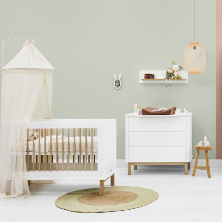 Chambre bébé essentielle Romy blanc/chêne